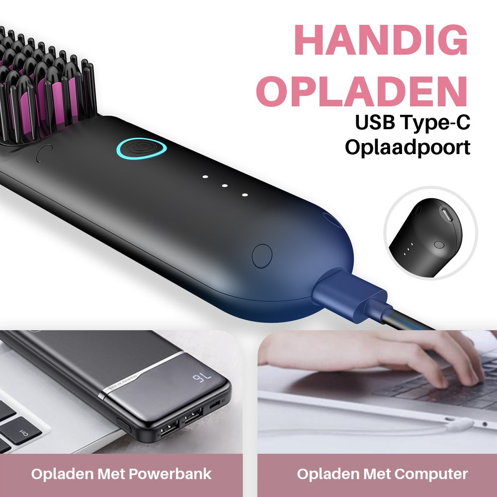 Eloura Draagbare Borstel – Stijlen, Krullen, Drogen